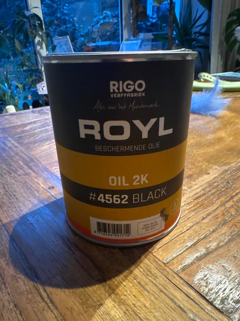 Rigo Royl #4562 Zwarte Olie 1L, Ophalen, Zwart, Nieuw, Beits