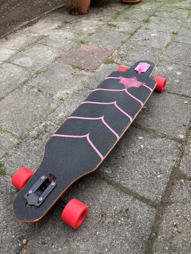 Longboard Dusters wake pink, Sport en Fitness, Skateboarden, Ophalen, Gebruikt, Overige typen, Longboard