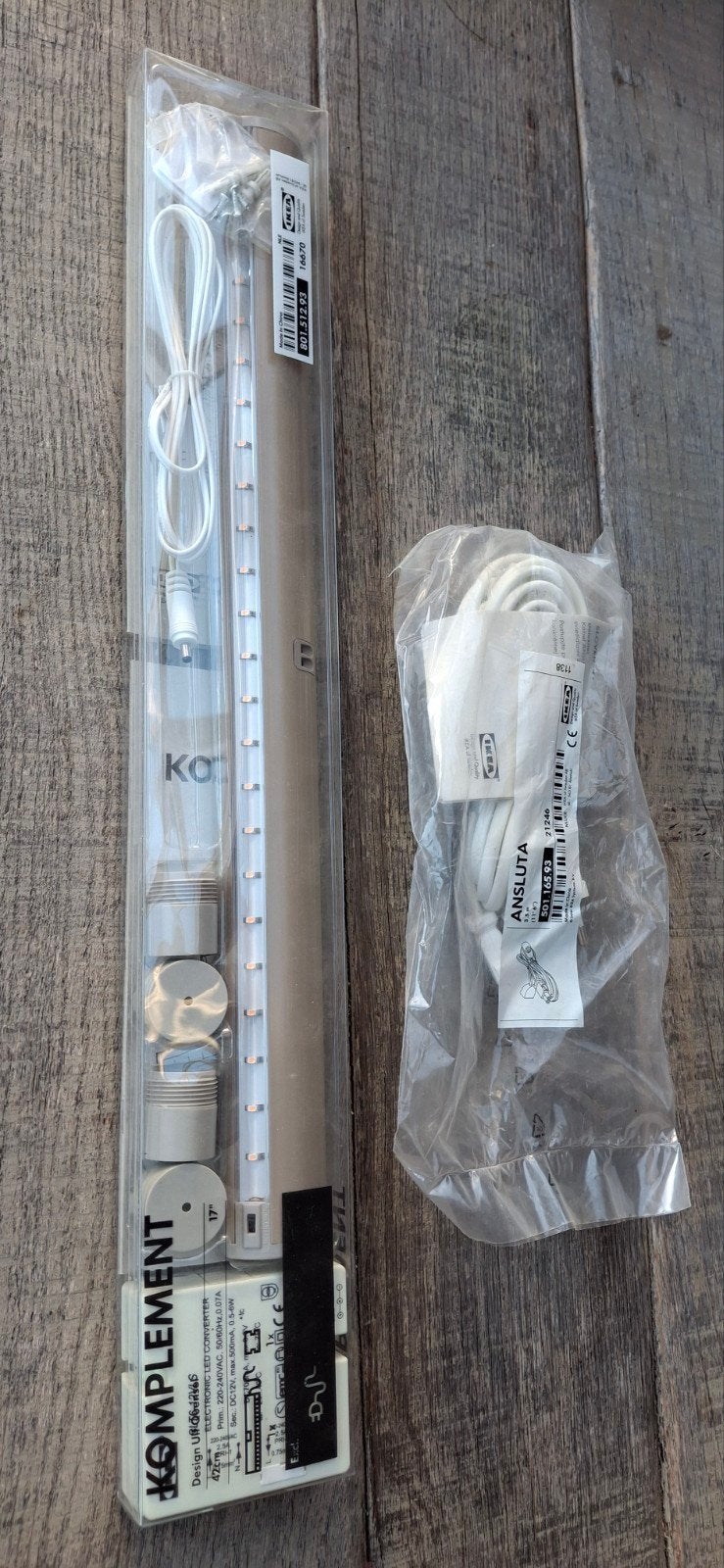 Ikea Komplement LED-strip met Ansluta aansluitsnoer, Nieuw, Ophalen of Verzenden, Nieuw, Kunststof, IKEA