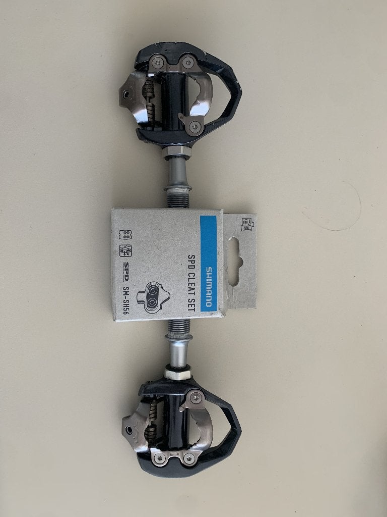 Shimano SPD Pedalen inclusief schoenplaatjes, Fietsen en Brommers, Fietsonderdelen, Racefiets, Staal, Zo goed als nieuw, Shimano