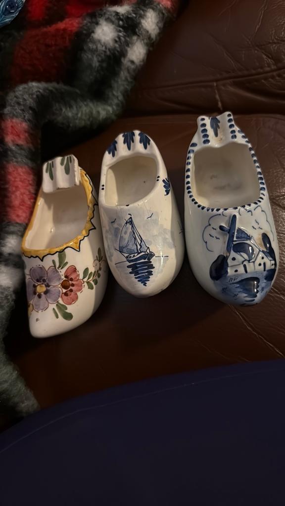 3 klompjes hand beschilderd, Ophalen of Verzenden
