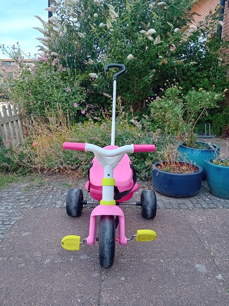 Driewieler met duwstang Smoby, Ophalen, Gebruikt