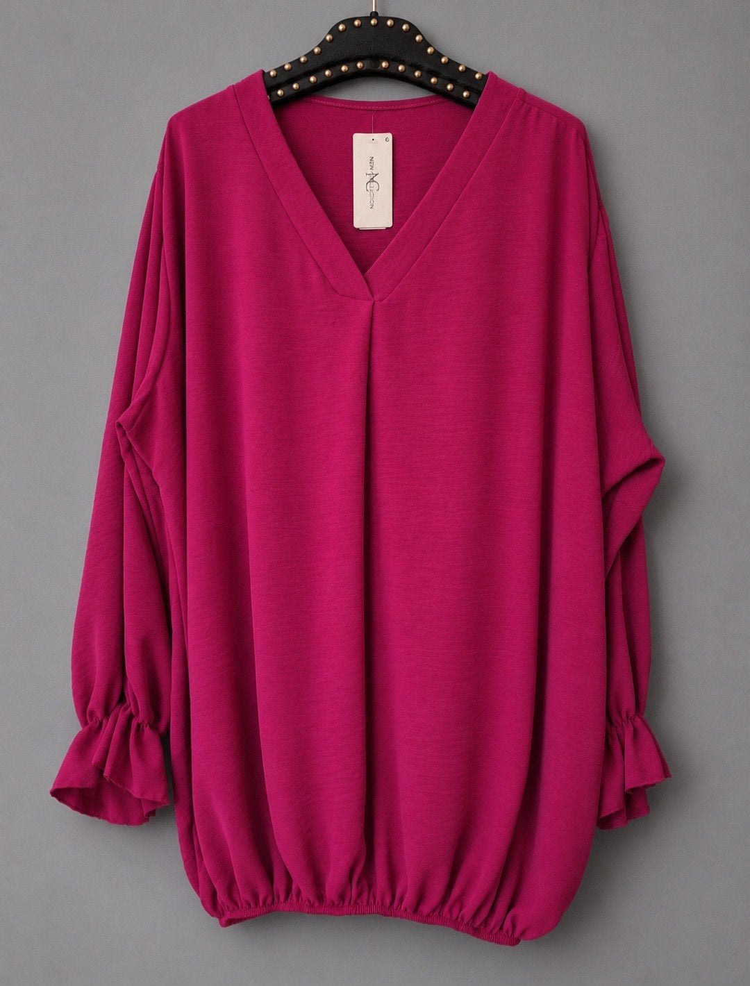New Collection Fuchsia oversized tuniek " Nieuw " ( 52-54  ), Kleding | Dames, Grote Maten, Blouse of Tuniek, Nieuw, Ophalen of Verzenden