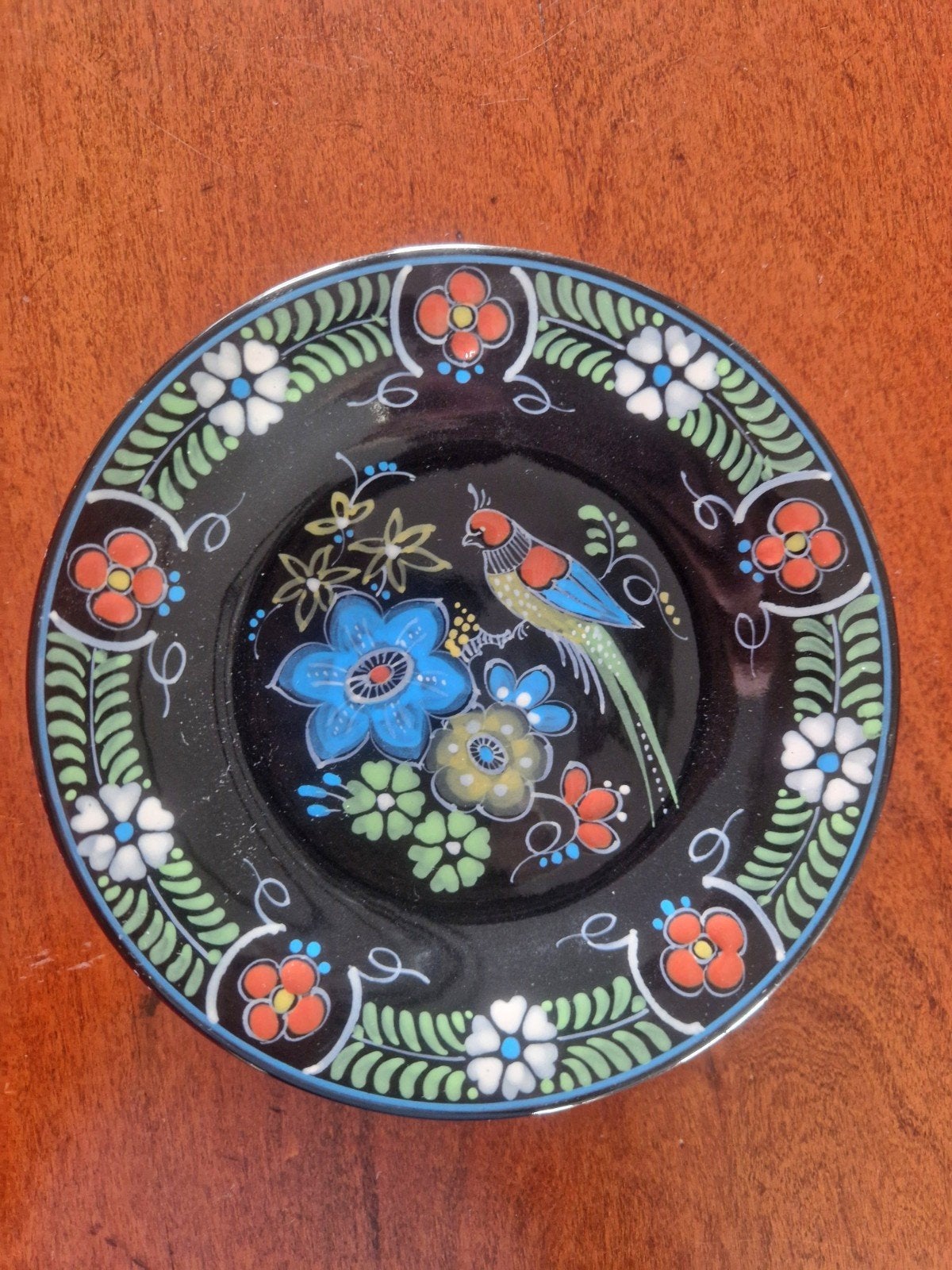 Zeldzaam Royal Delft "Zwart Delfts" handgeschilderd bordje, Ophalen of Verzenden