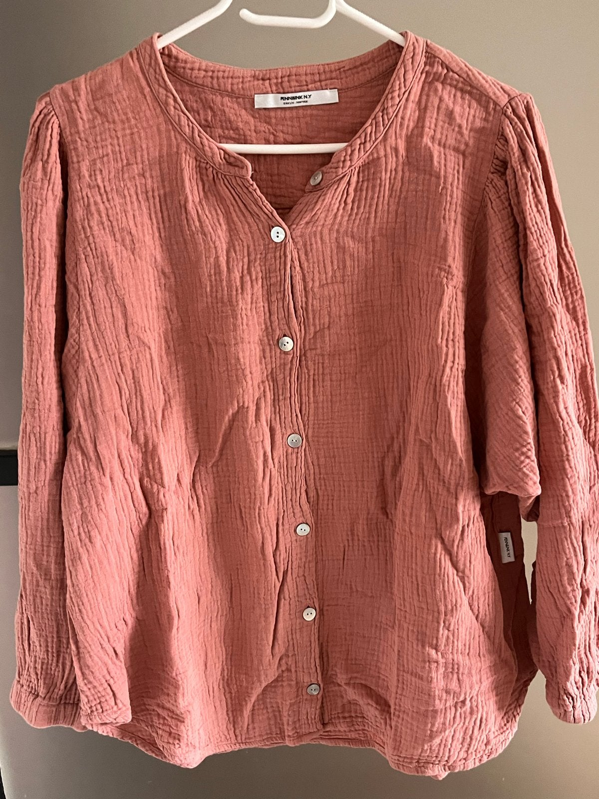 Penn&Ink N.Y. Roze Blouse Maat S, Kleding | Dames, Ophalen of Verzenden, Zo goed als nieuw, Maat 36 (S), Roze