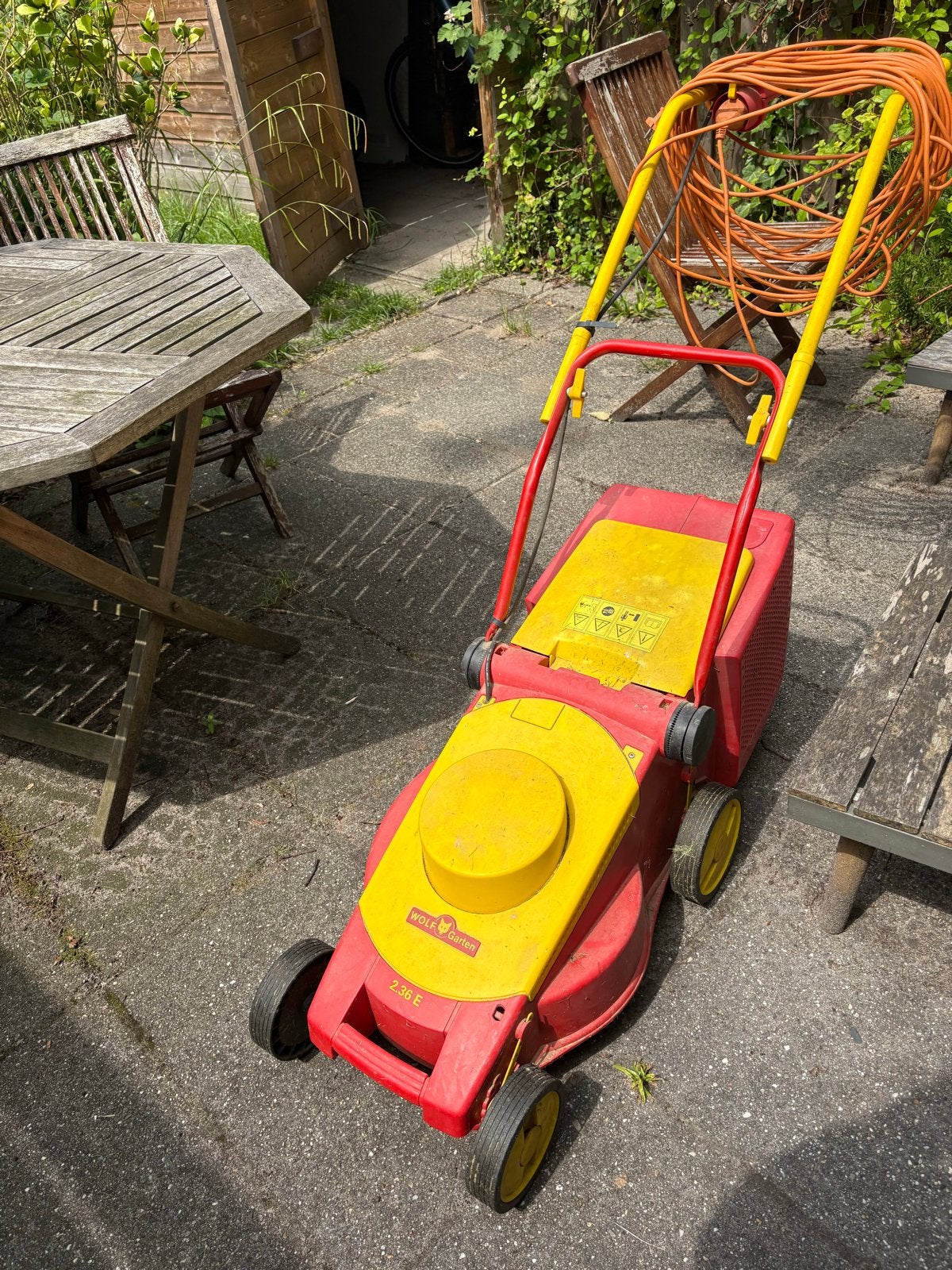 Wolf Garten 2.36 E Elektrische Grasmaaier, Cirkelmaaier, Gebruikt, Elektrische grasmaaier, Ophalen of Verzenden