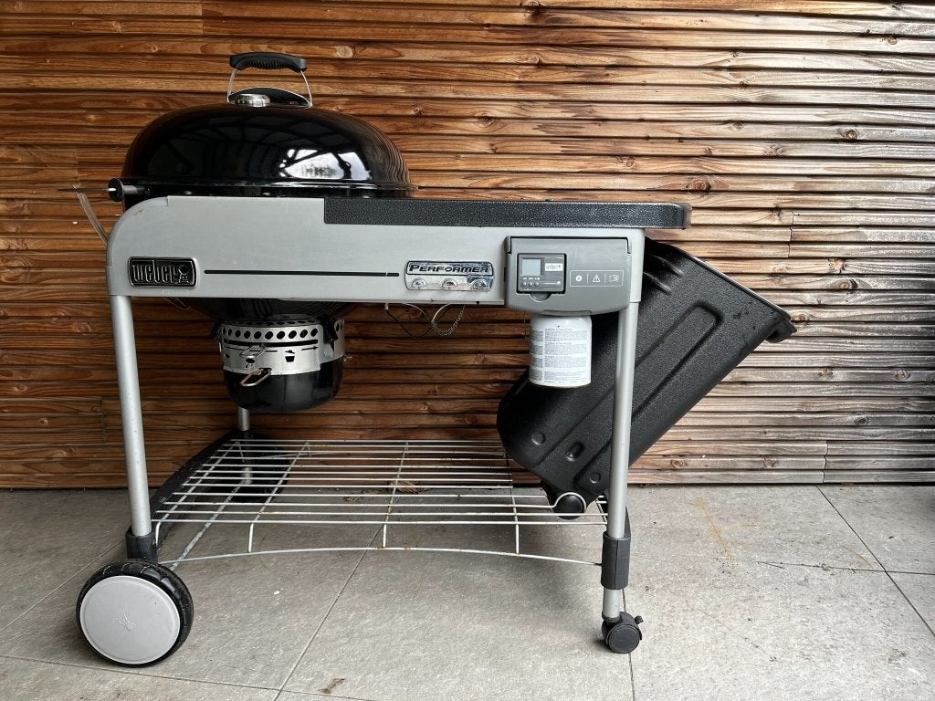 Weber Performer Deluxe GBS 57 cm met gasontsteking, Ophalen, Gebruikt, Weber, Met accessoires
