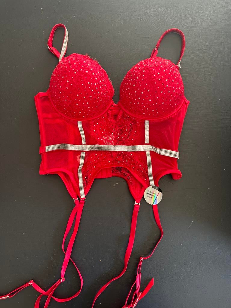 Nieuwe lingerie body rood 80C, Ophalen of Verzenden, Rood, Body of Korset