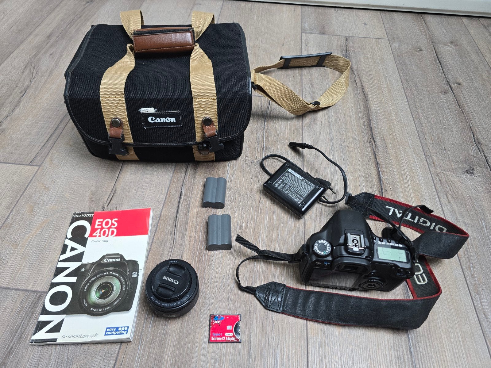 Canon EOS 40D met canon 50mm lens 1.8 stm en canon tas, Gebruikt, Spiegelreflex, Canon, Ophalen of Verzenden