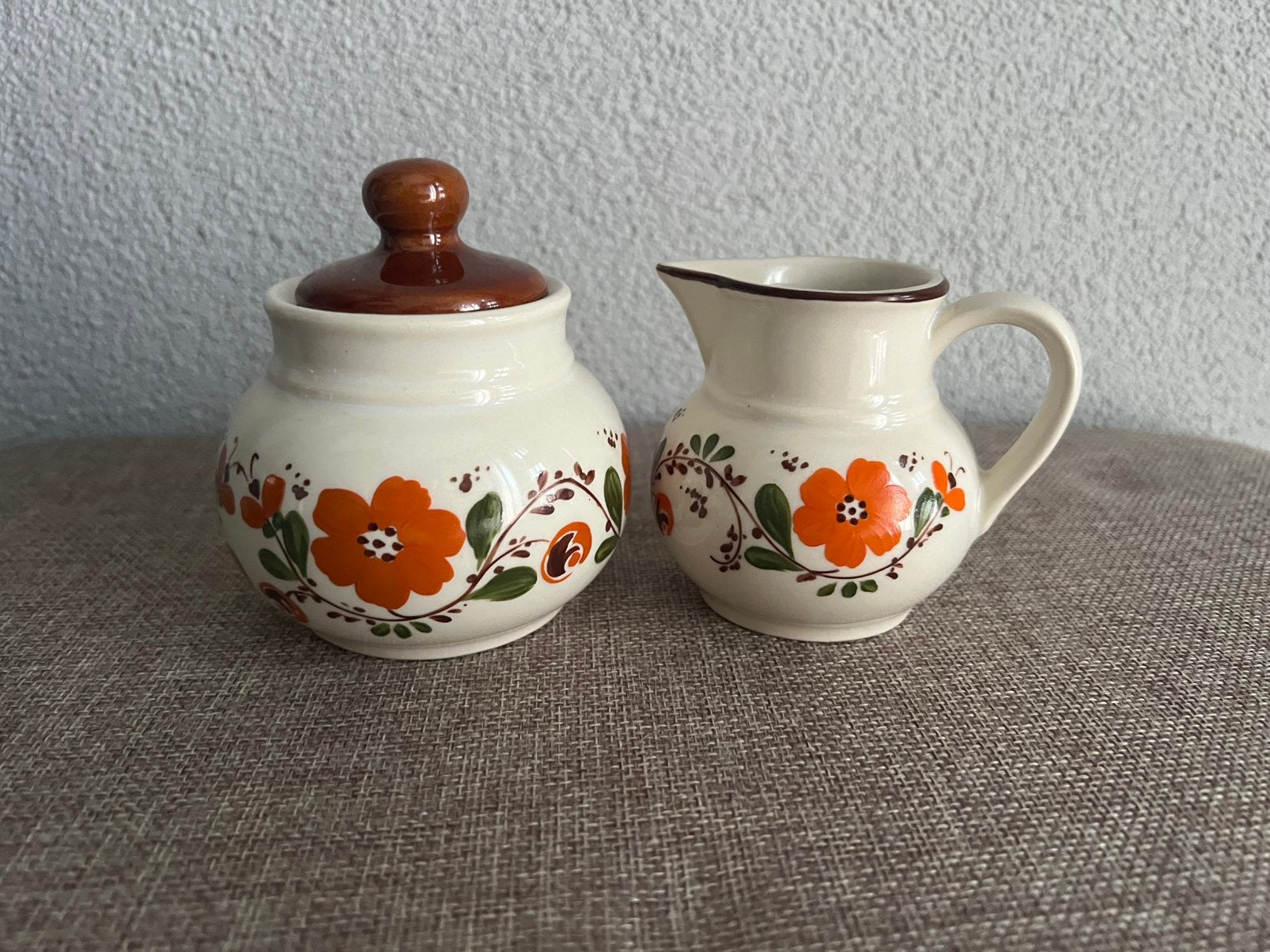 Vintage suikerpot en melk kannetje, Ophalen of Verzenden