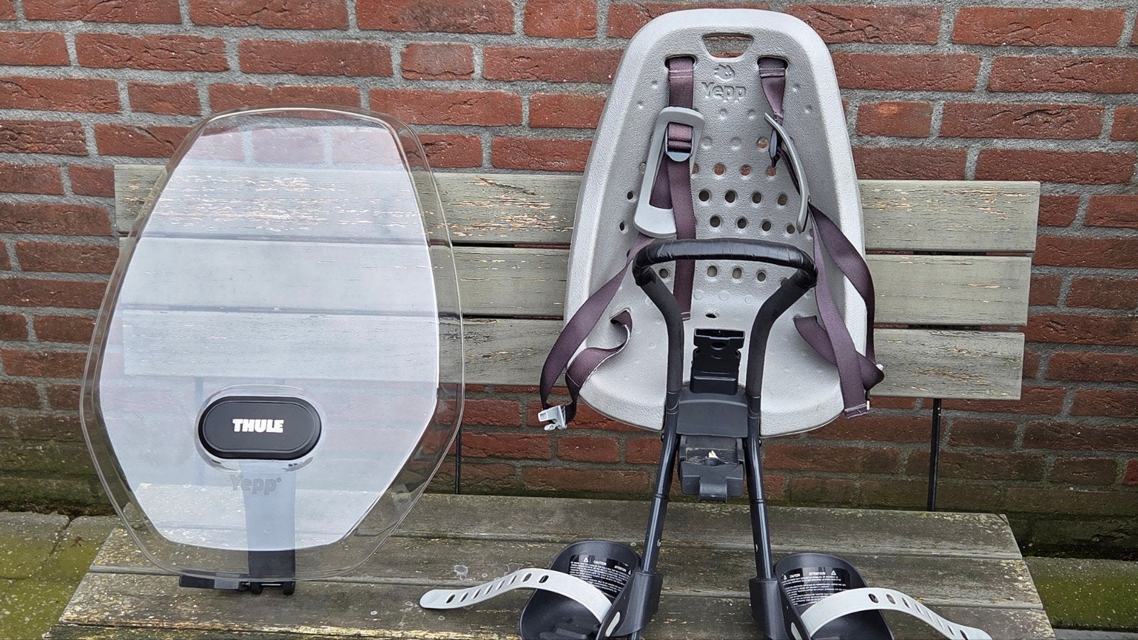 Yepp Mini fietsstoeltje met windscherm, Ophalen, Yepp, Voorzitje, Gebruikt
