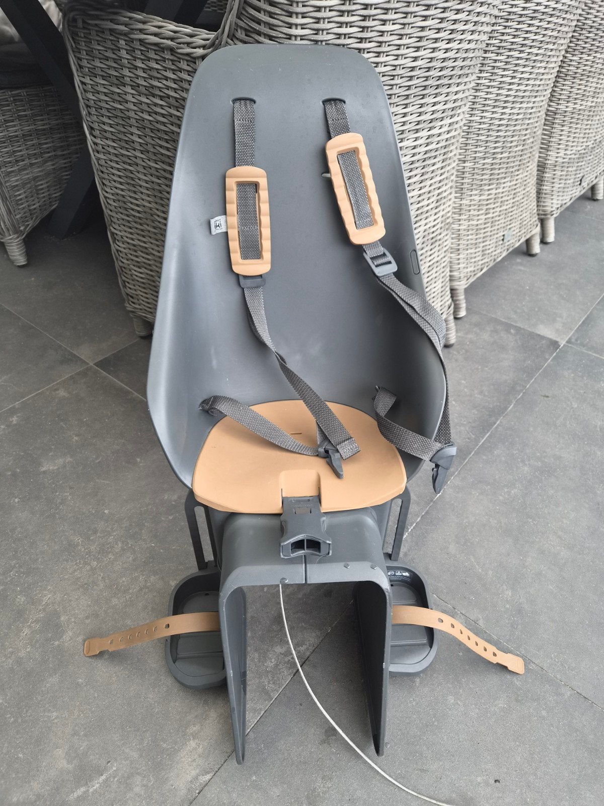 Urban Iki Achterzitje Zwart/Bruin met Adapter, Ophalen, Gebruikt, Achterzitje, Urban Iki