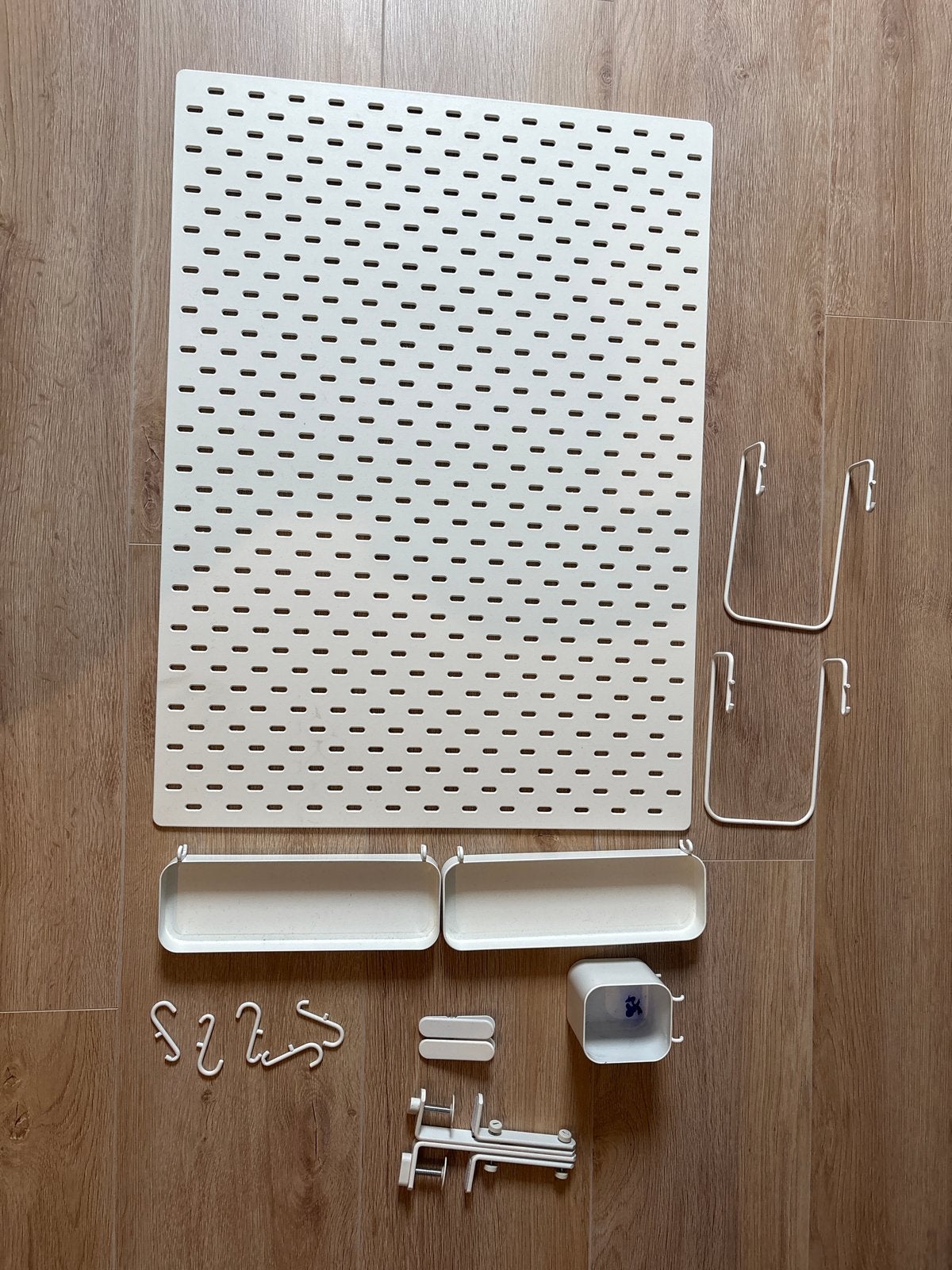 IKEA Skadis set met accessoires - Wit, Ophalen, Gebruikt, Wit, Metaal