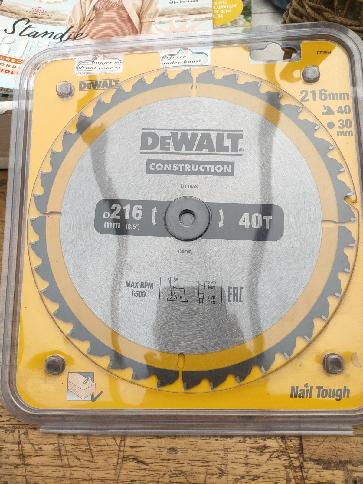 DeWalt Cirkelzaagblad 216mm 40T DT1953, Ophalen of Verzenden, Nieuw, Cirkelzaag, DeWalt