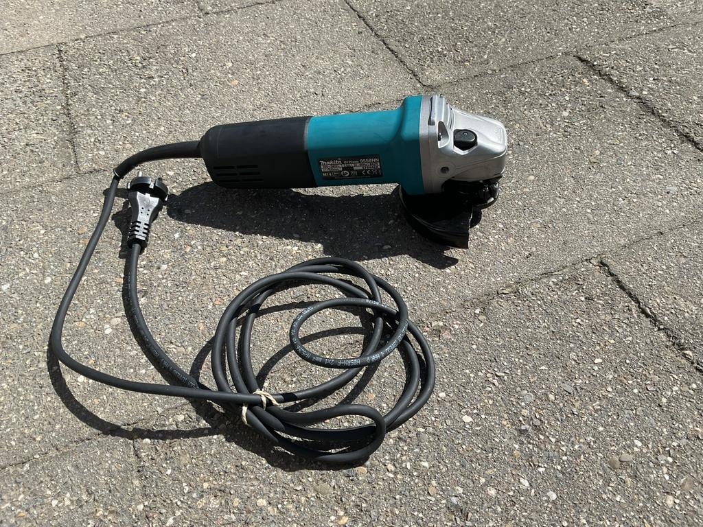Makita flex 125 mm, Ophalen, Zo goed als nieuw, 1000 watt of meer, Haakse handslijpmachine