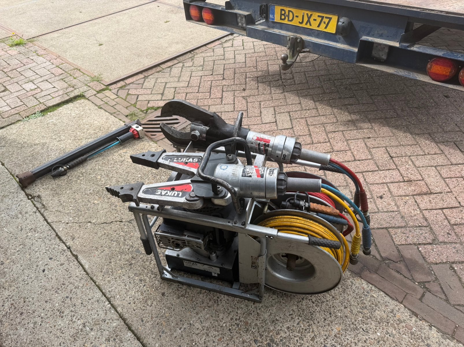 lucas spreiderset spreider schaar en ram, Auto diversen, Ophalen, Zo goed als nieuw