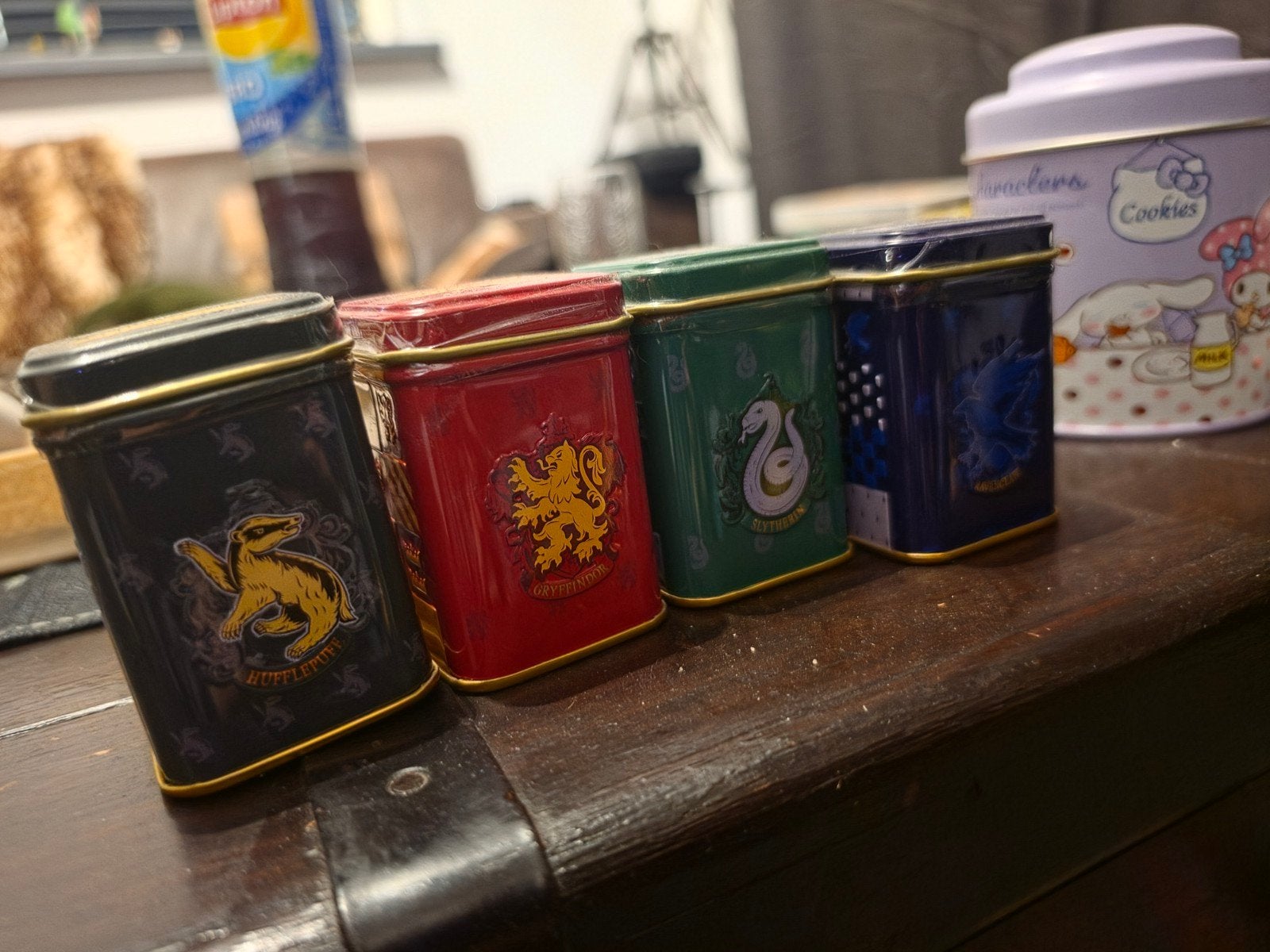 Harry Potter theeblikjes - 4 stuks, nieuw en ongeopend, Ophalen of Verzenden