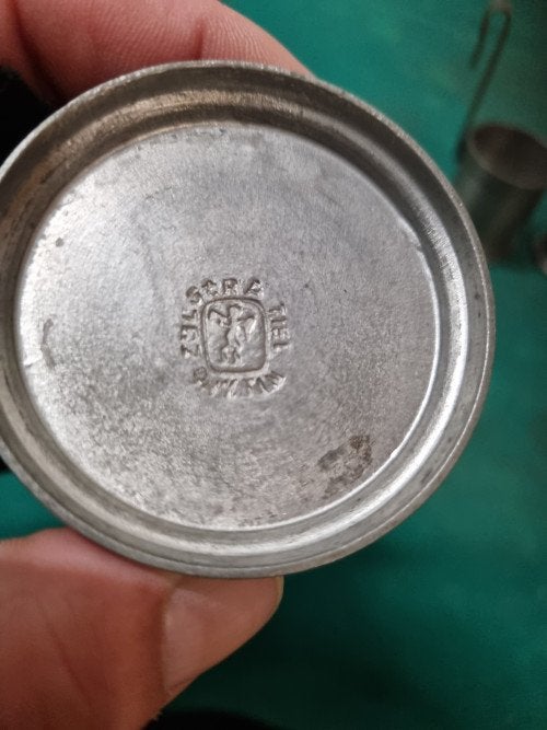 maatbekers messing tin  frans vier kannen, Ophalen of Verzenden