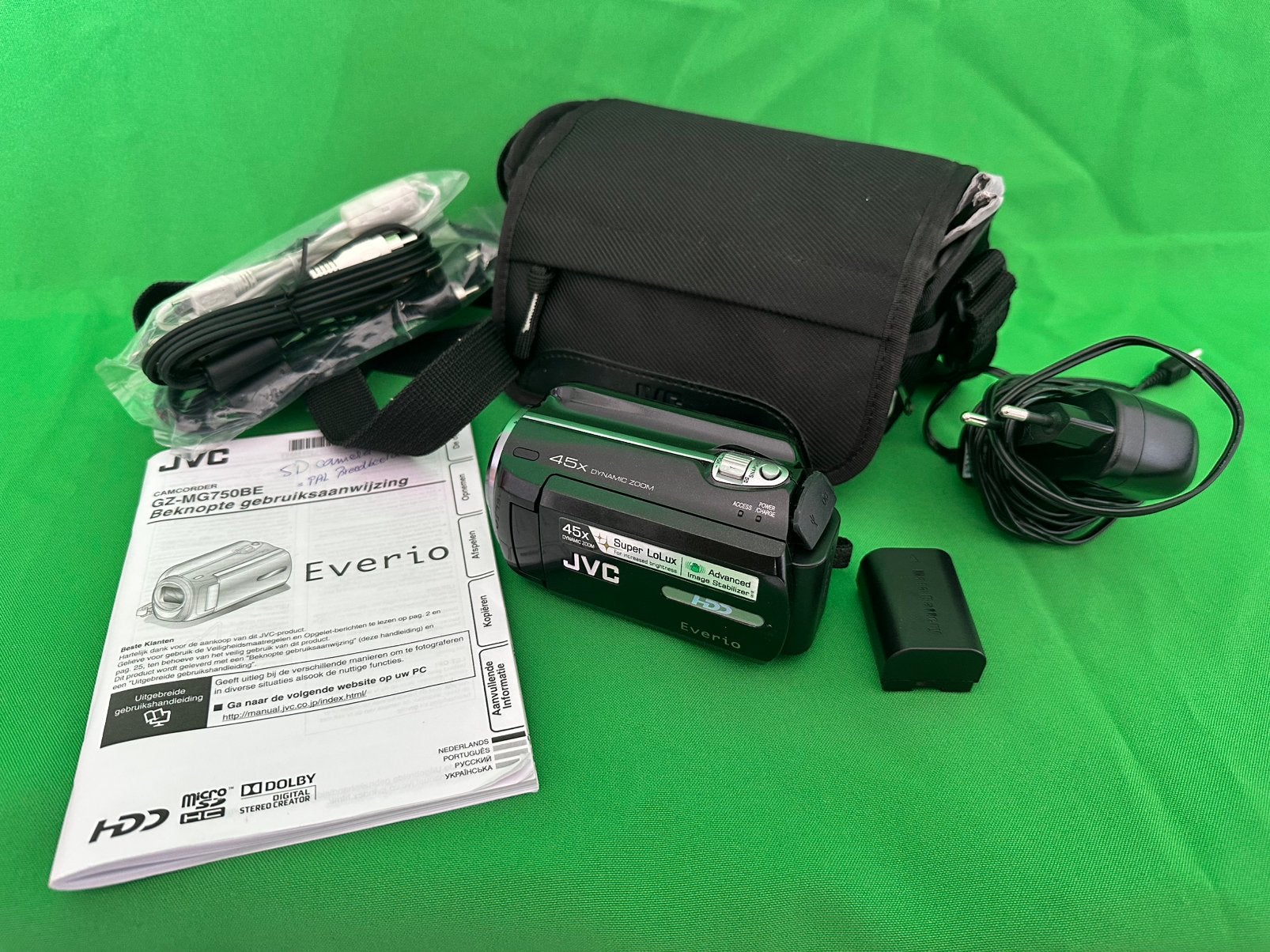 JVC GZ-MG750BE camcorder 80GB met extra batterij, Ophalen of Verzenden, Camera