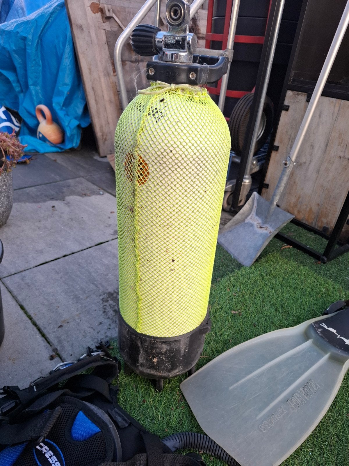 Aqualung grote duikfles, Watersport en Boten, Ophalen, Duikfles