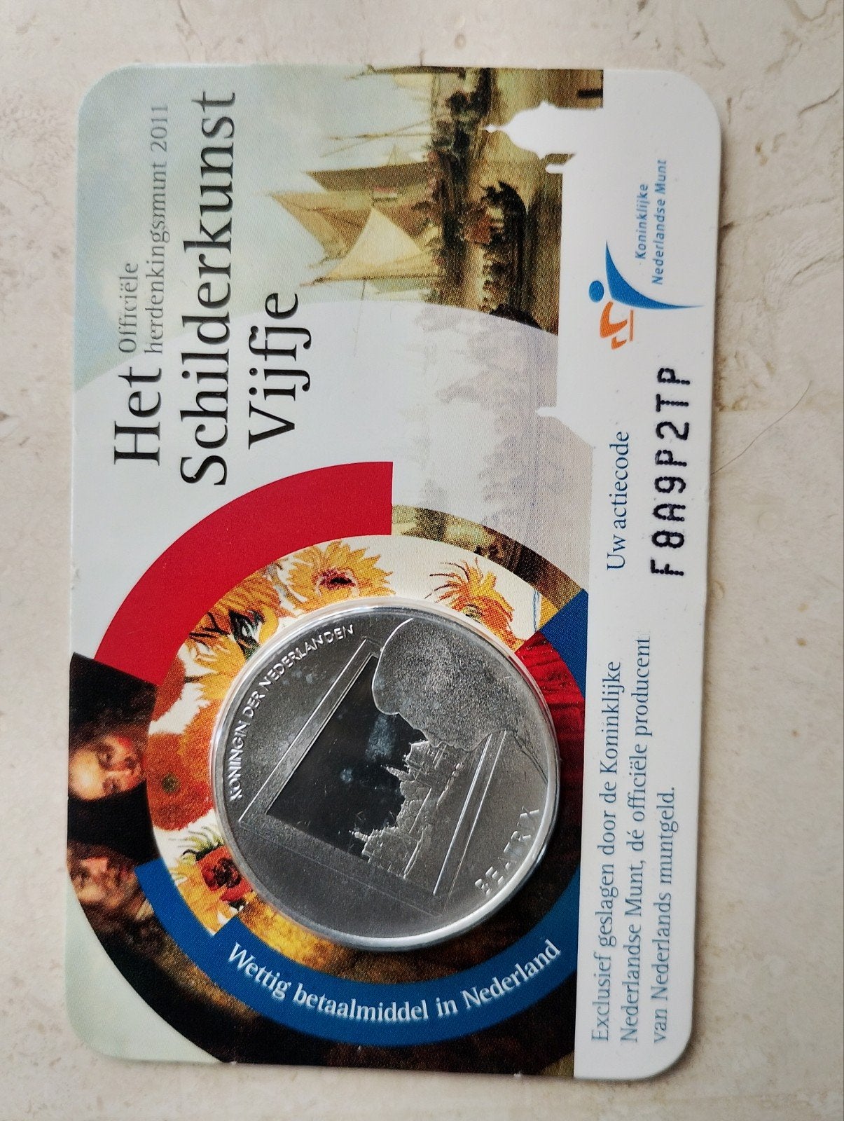 Nederland 5 euro 2011 schilderkunst, Postzegels en Munten, Munten | Nederland, Ophalen, Koningin Beatrix, Euro's