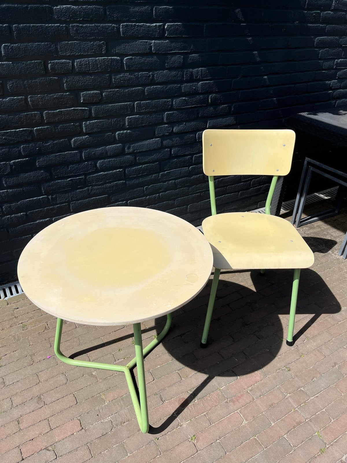 Vintage Dico Uden stoel met tafel model Tel 25 jaren 50-60, Ophalen