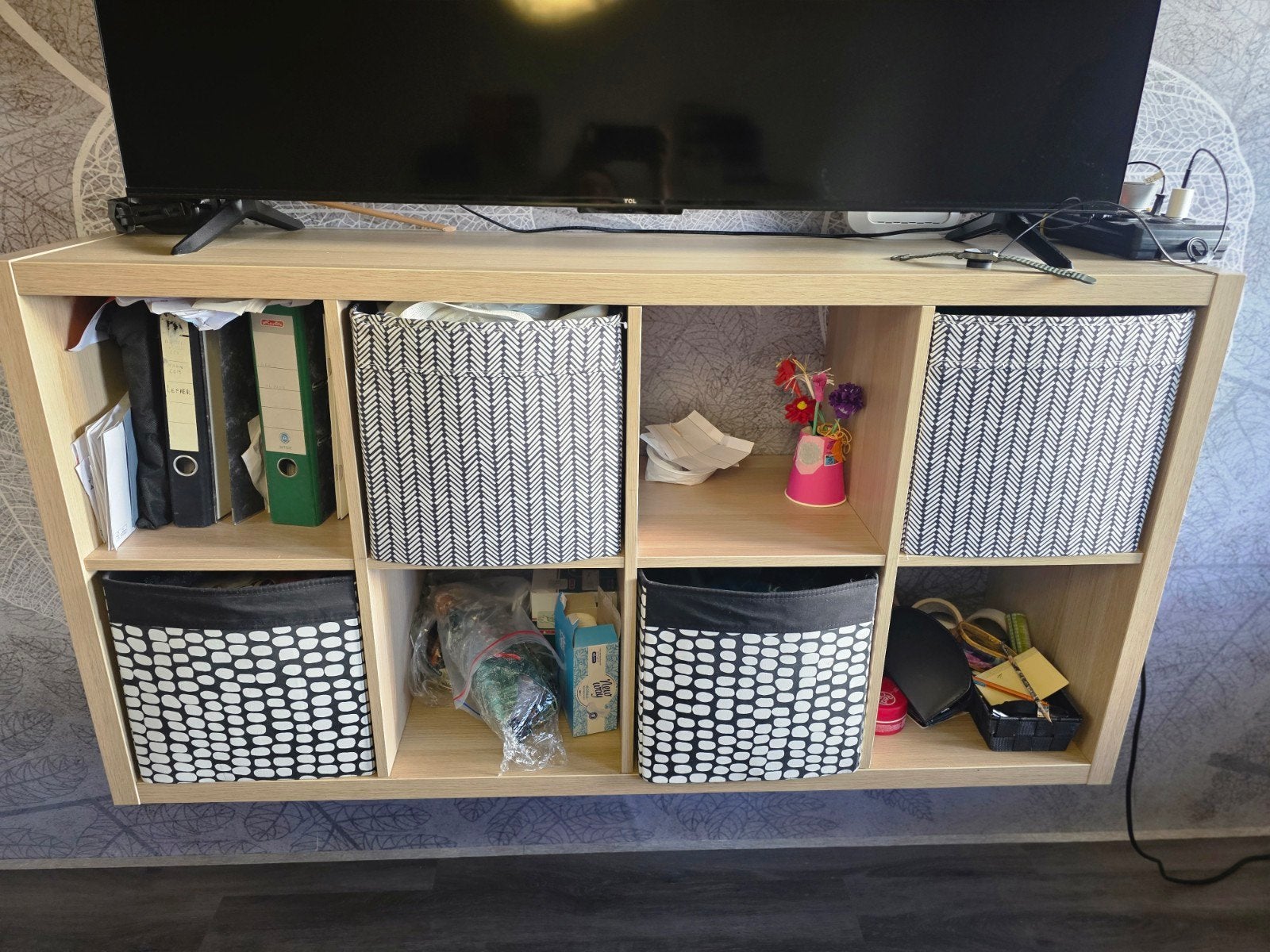 Ikea Kallax 2x4 Vakkenkast met mandjes, Ophalen, Gebruikt