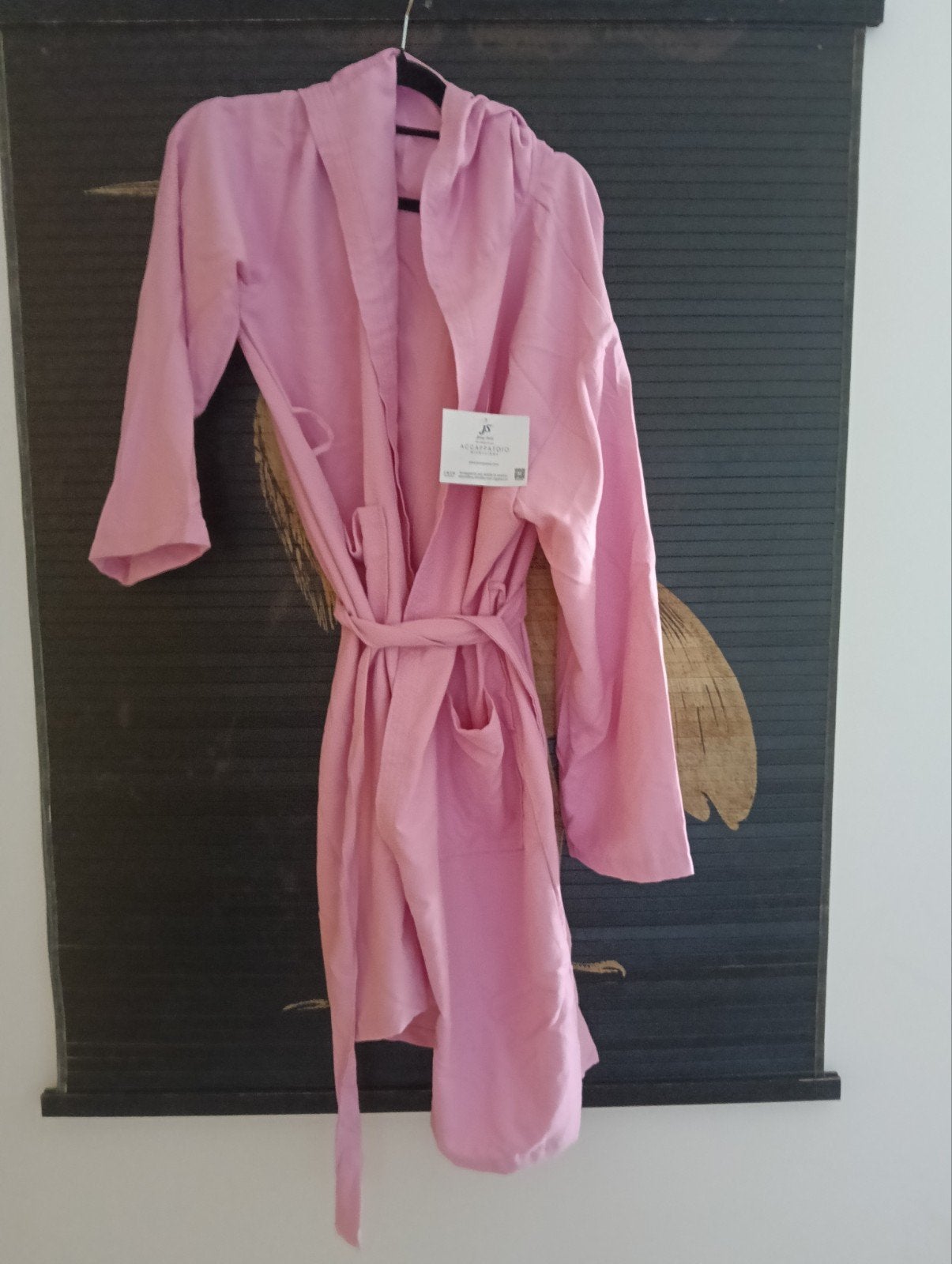 Roze microvezel ochtendjas met capuchon - Maat S - Nieuw, Kleding | Dames, Overige Dameskleding, Jenny Sesal, Ophalen of Verzenden