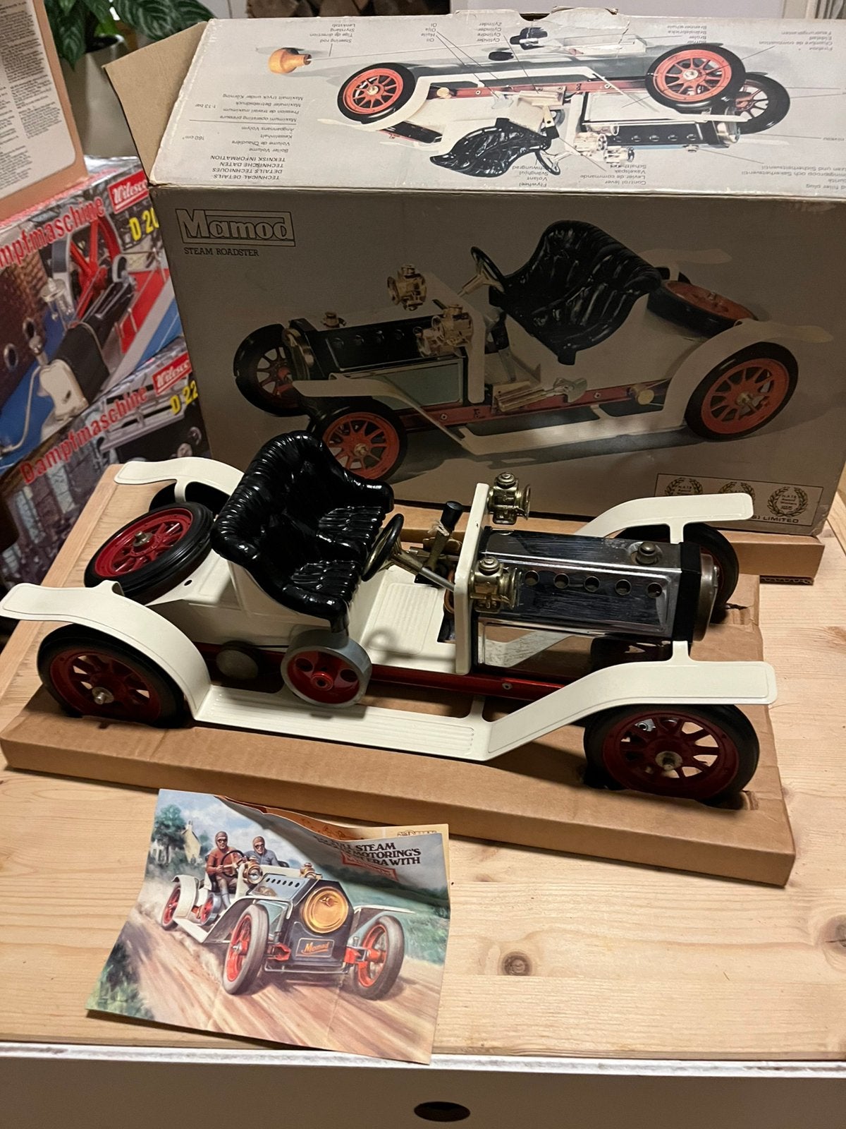 2x Stoom modelauto in ovp Mamod, Ophalen of Verzenden, Zo goed als nieuw, Auto