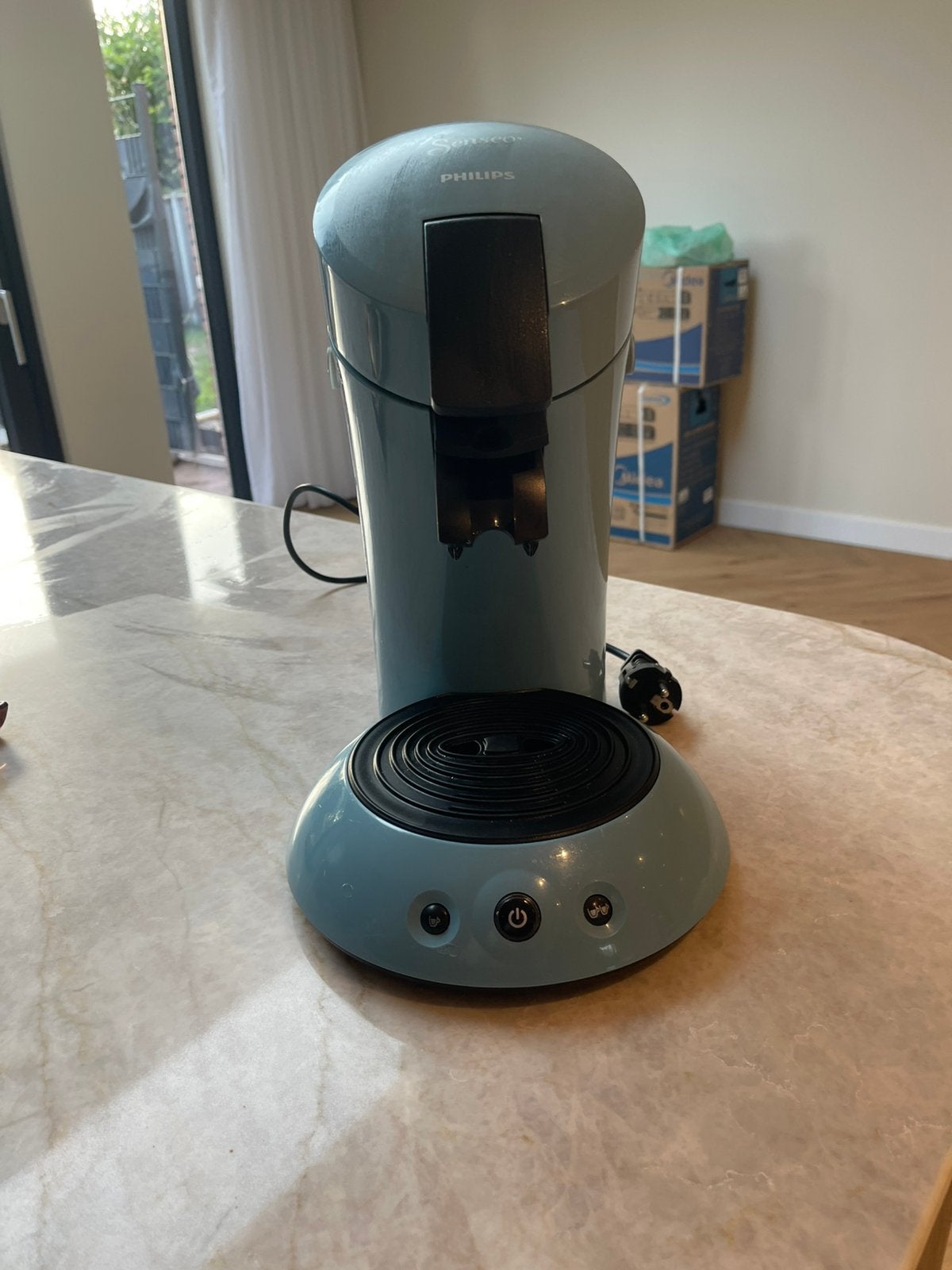 Senseo apparaat blauw, Ophalen, Gebruikt, Koffiemachine