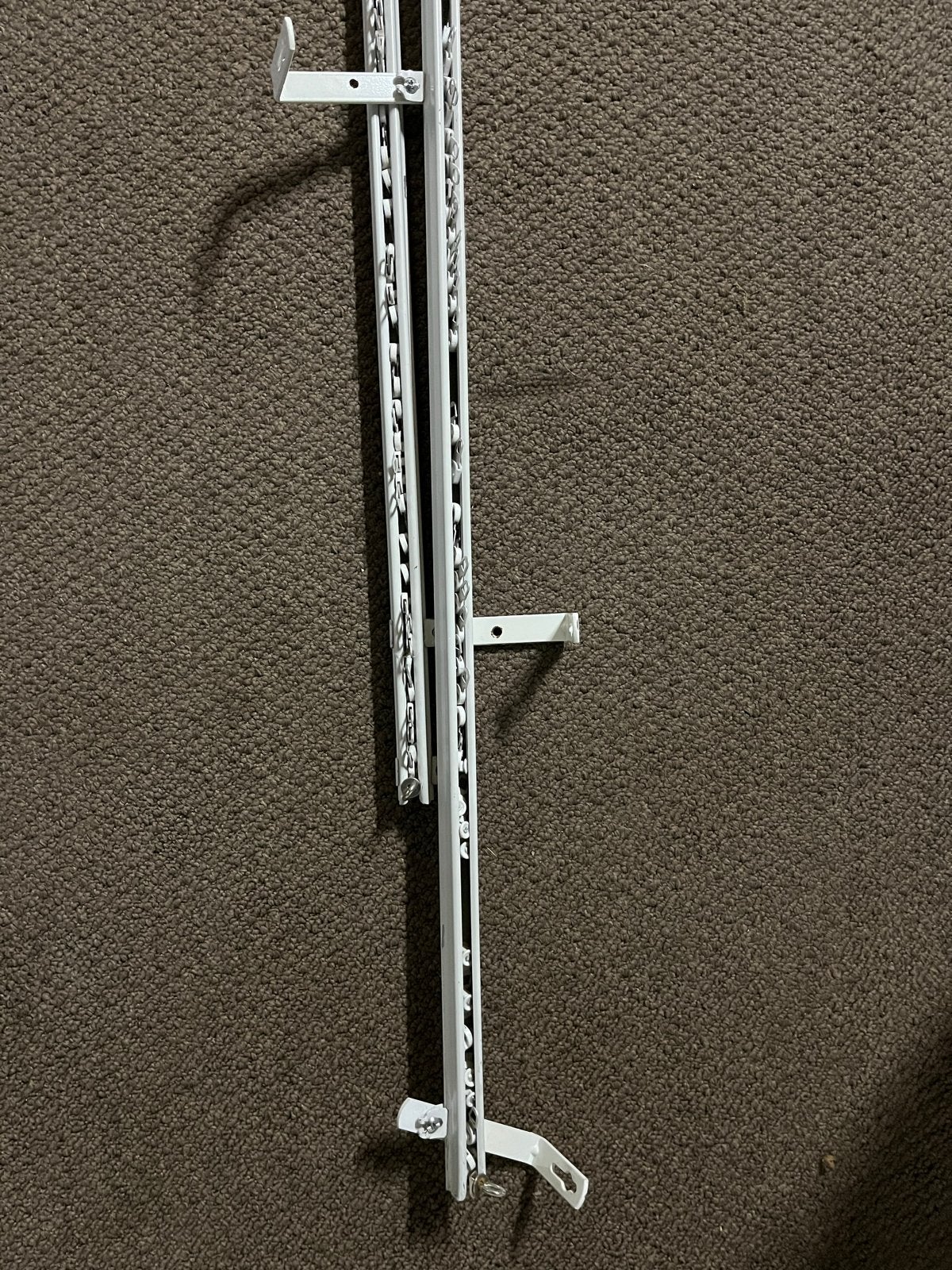 Gordijnrails 2x, 240 cm breed, incl. 8 beugels, als nieuw, Ophalen, Gebruikt, Overige merken, Wit