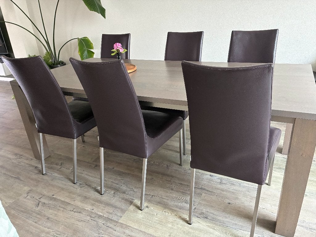 Te koop eetkamertafel, Huis en Inrichting, Tafels | Eettafels, Ophalen, Gebruikt, 100 tot 150 cm, Eikenhout