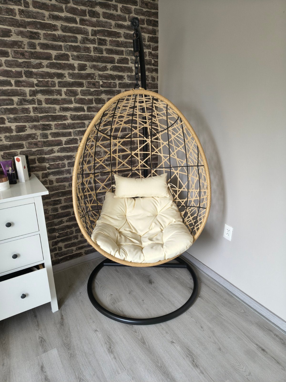 Hangstoel Rotan met Kussen - Zo goed als nieuw, Ophalen, Overige kleuren, Bohemian, Modern, Zo goed als nieuw