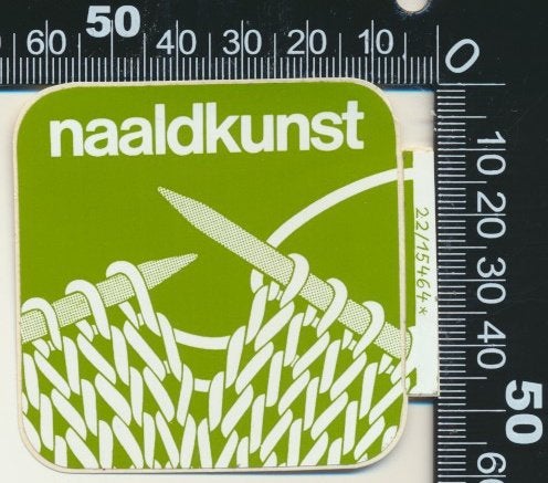 Sticker: Naaldkunst, Verzenden, Zo goed als nieuw, Bedrijf of Vereniging