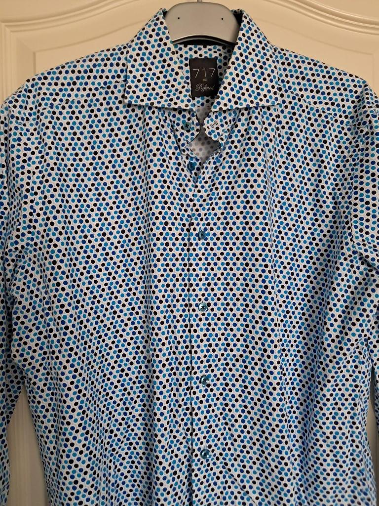 Overhemd Blouse 717 Refined Kleur : Blauw Wit Maat: 39, Kleding | Heren, Overhemden, Blauw, Nieuw, 717 Refined, Halswijdte 39/40 (M)