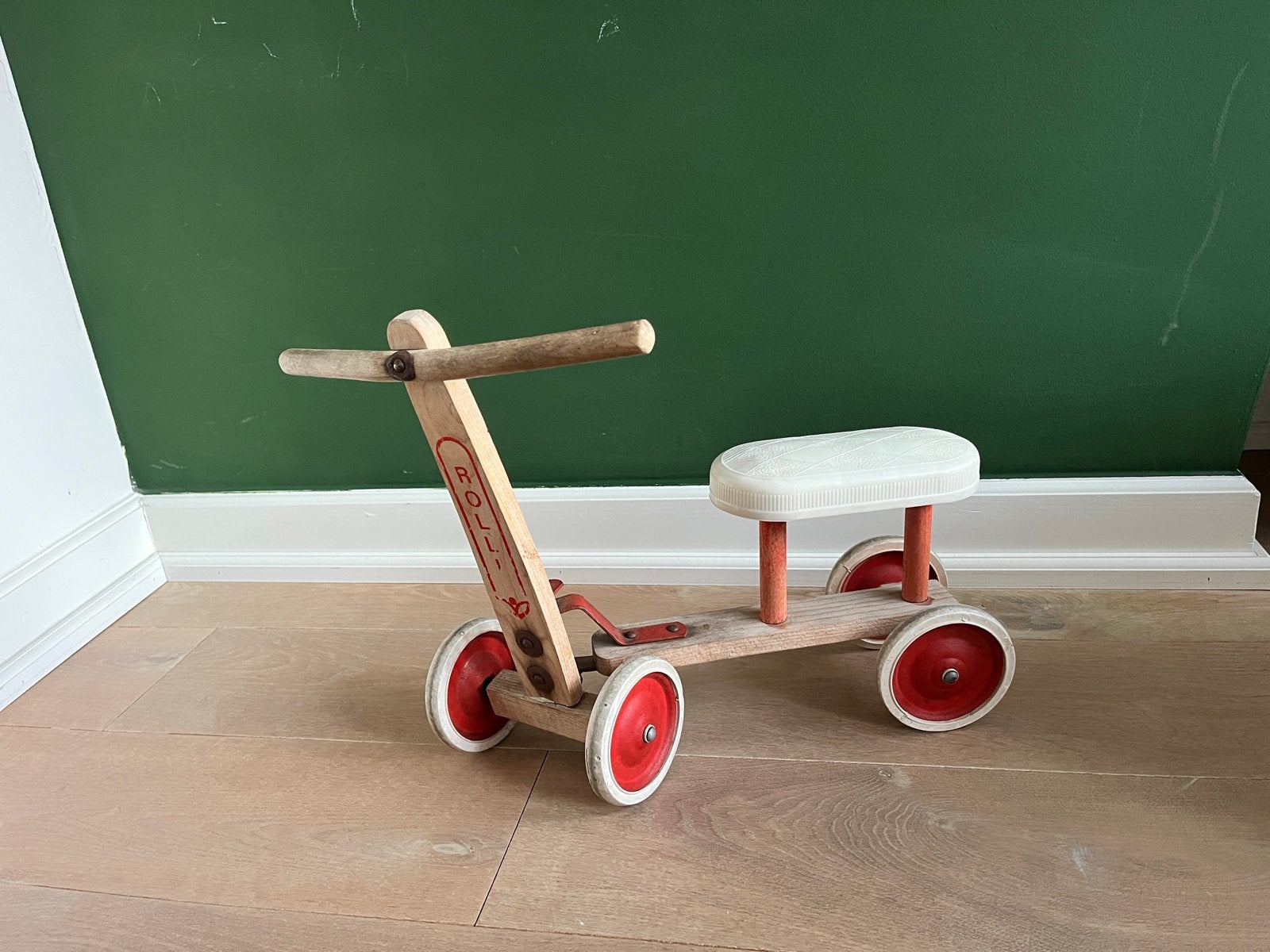 Vintage houten loopfietsje 'Rolli' voor kinderen, Kinderen en Baby's, Ophalen, Gebruikt, Loopfiets