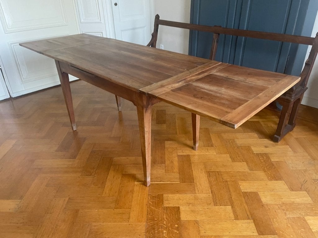 Uittrektafel Eettafel Tafel Kersenhout 136-238 cm. Frans, Ophalen