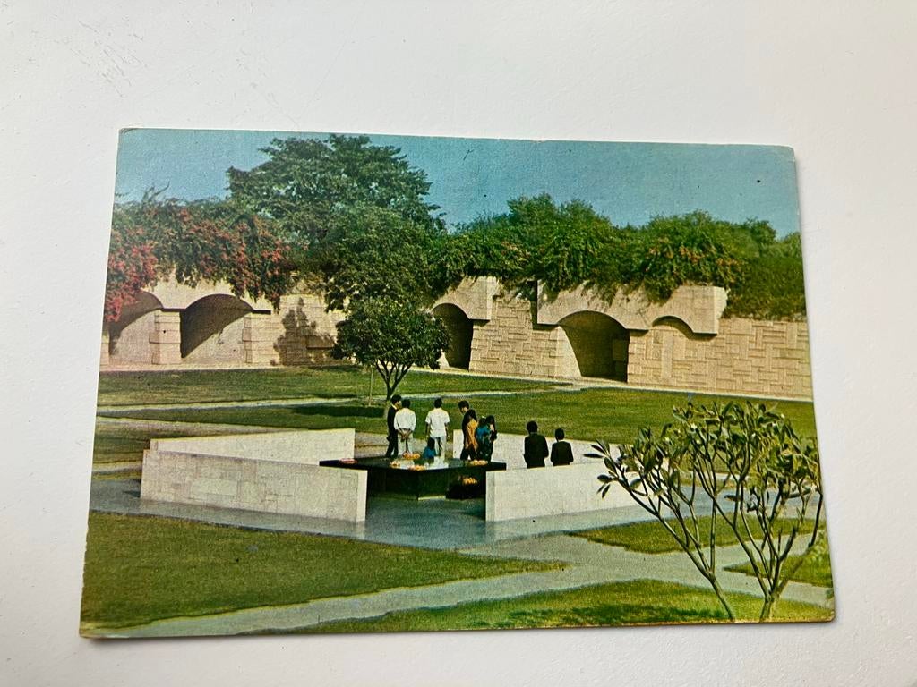 Ansichtkaart India, delhi, gandhi samadhi, Ophalen of Verzenden, Buiten Europa