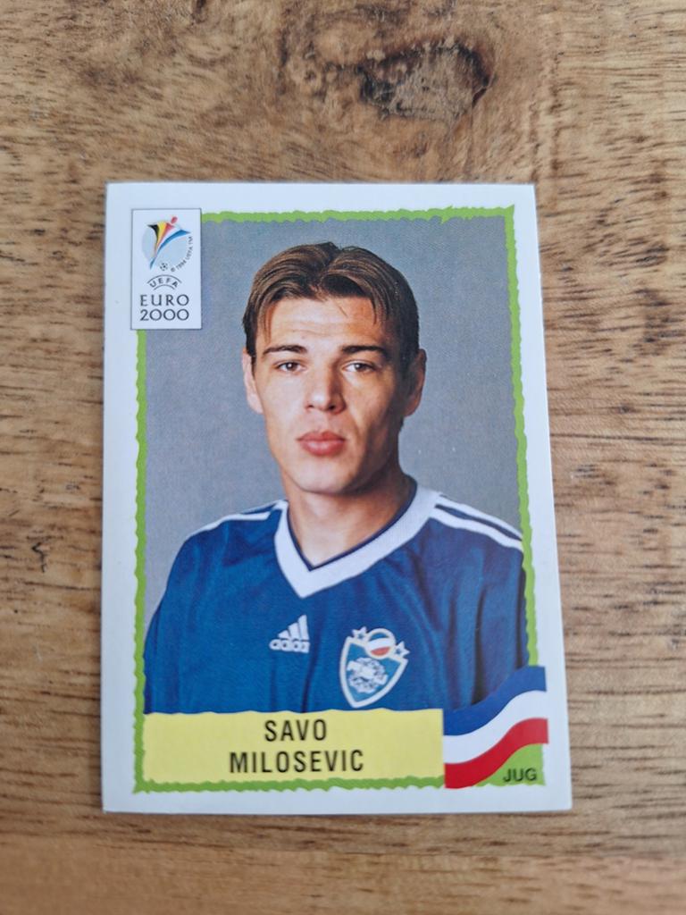Savo Milosevic Panini UEFA Euro 2000 Sticker JUG 230, Ophalen of Verzenden, Zo goed als nieuw, Sport