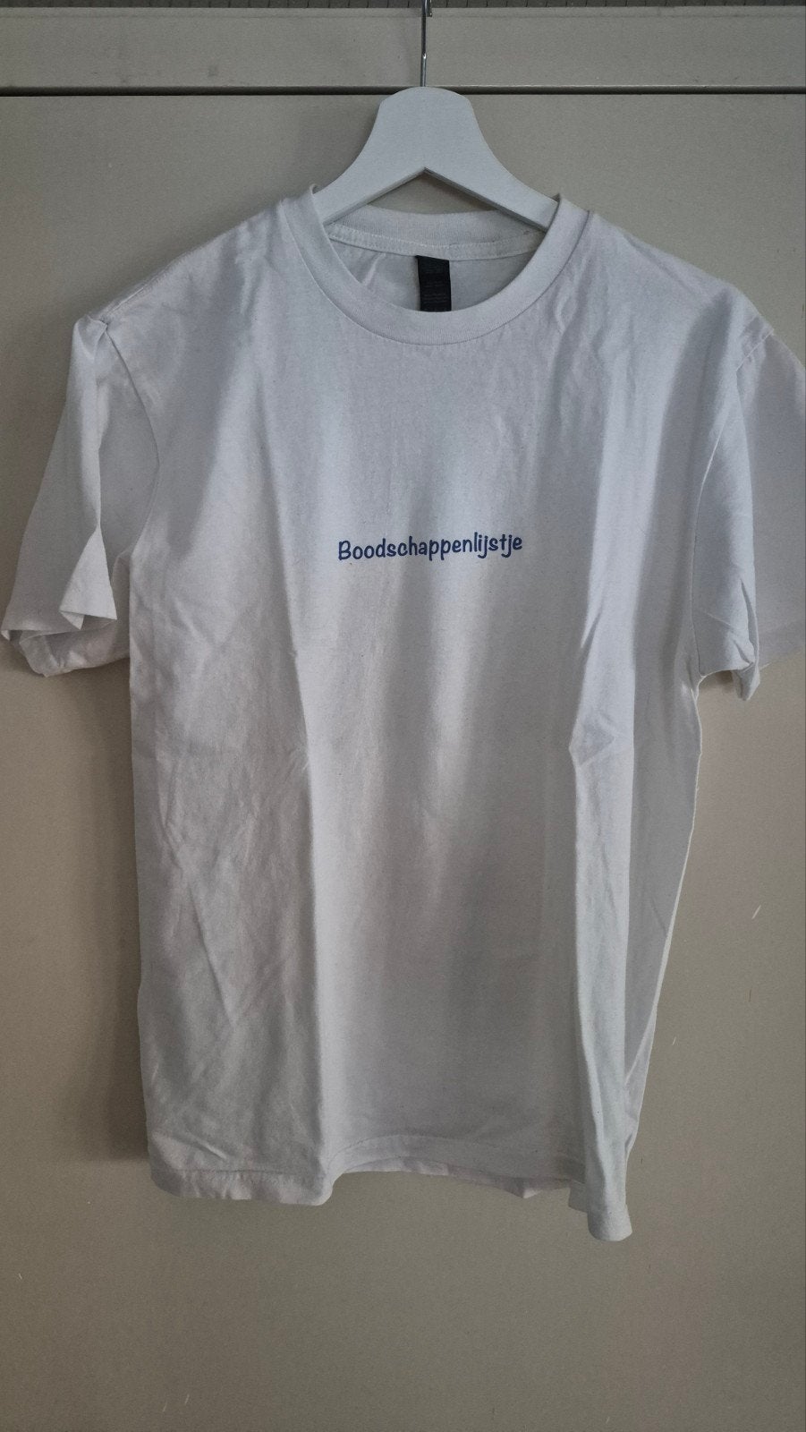 Bankzitters Boodschappenlijstje T-shirt - Voedselbank Editie, Kleding | Heren, T-shirts, Bankzitters, Maat 48/50 (M), Wit, Ophalen of Verzenden