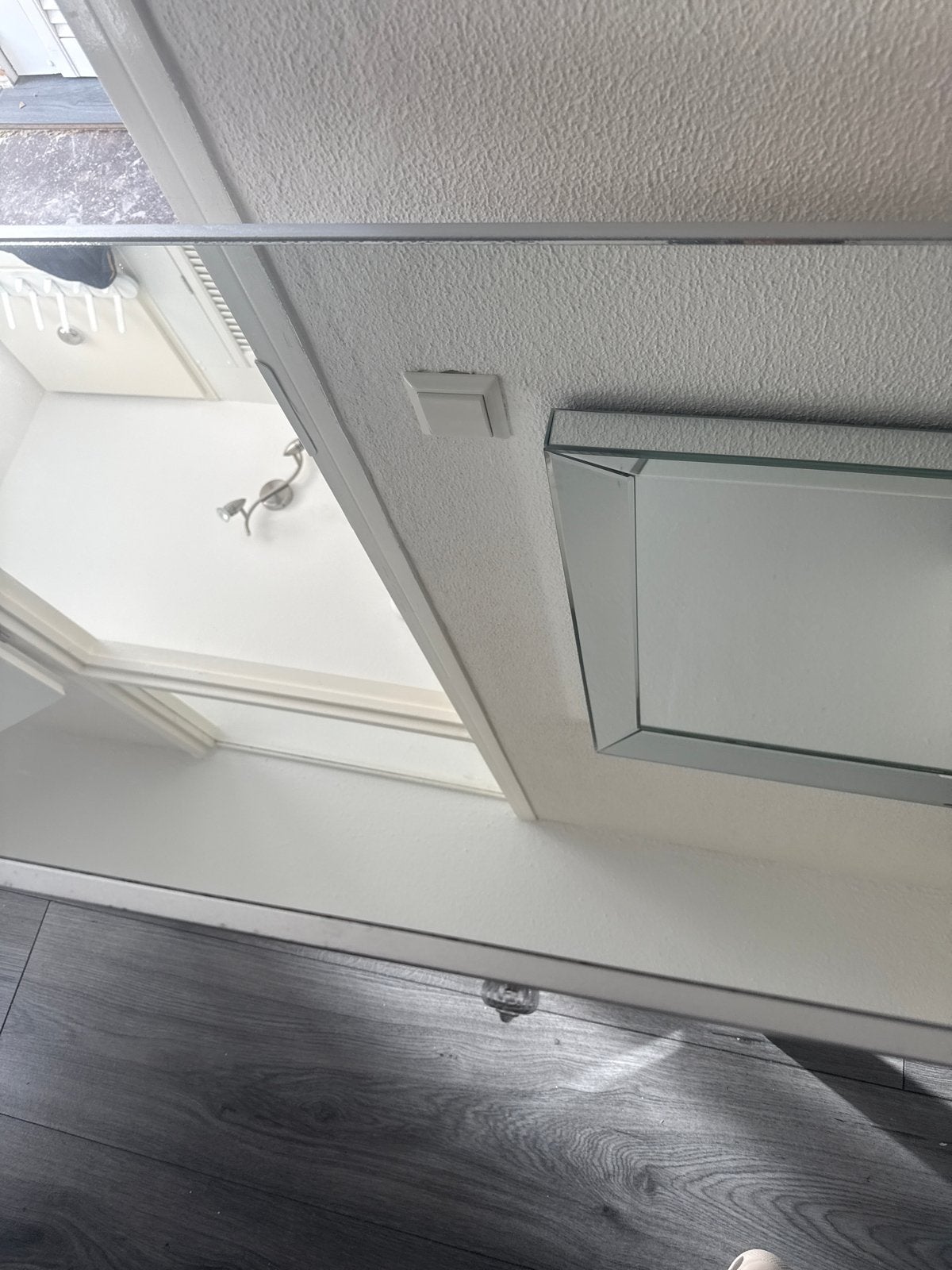 Spiegelkaptafel met lades - Zo goed als nieuw, Ophalen, 100 tot 150 cm, 50 tot 100 cm, Glas