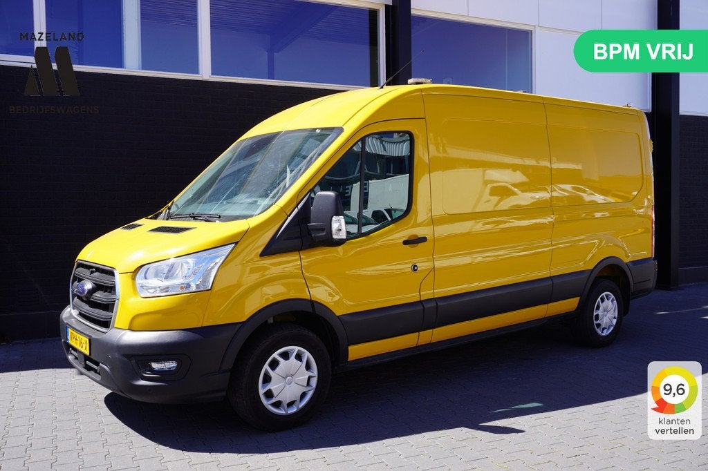 Ford Transit 2.0 TDCI 170PK L3H2 EURO 6 - Airco - Navi - Cru, Auto's, Bestelauto's, 13 km/l, 4 cilinders, Bedrijf, 2 stoelen