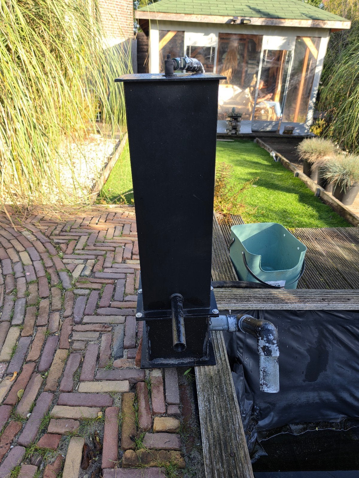 Eiwitafschuimer 24x24x104 cm met pomp en slang, Tuin en Terras, Ophalen, Gebruikt