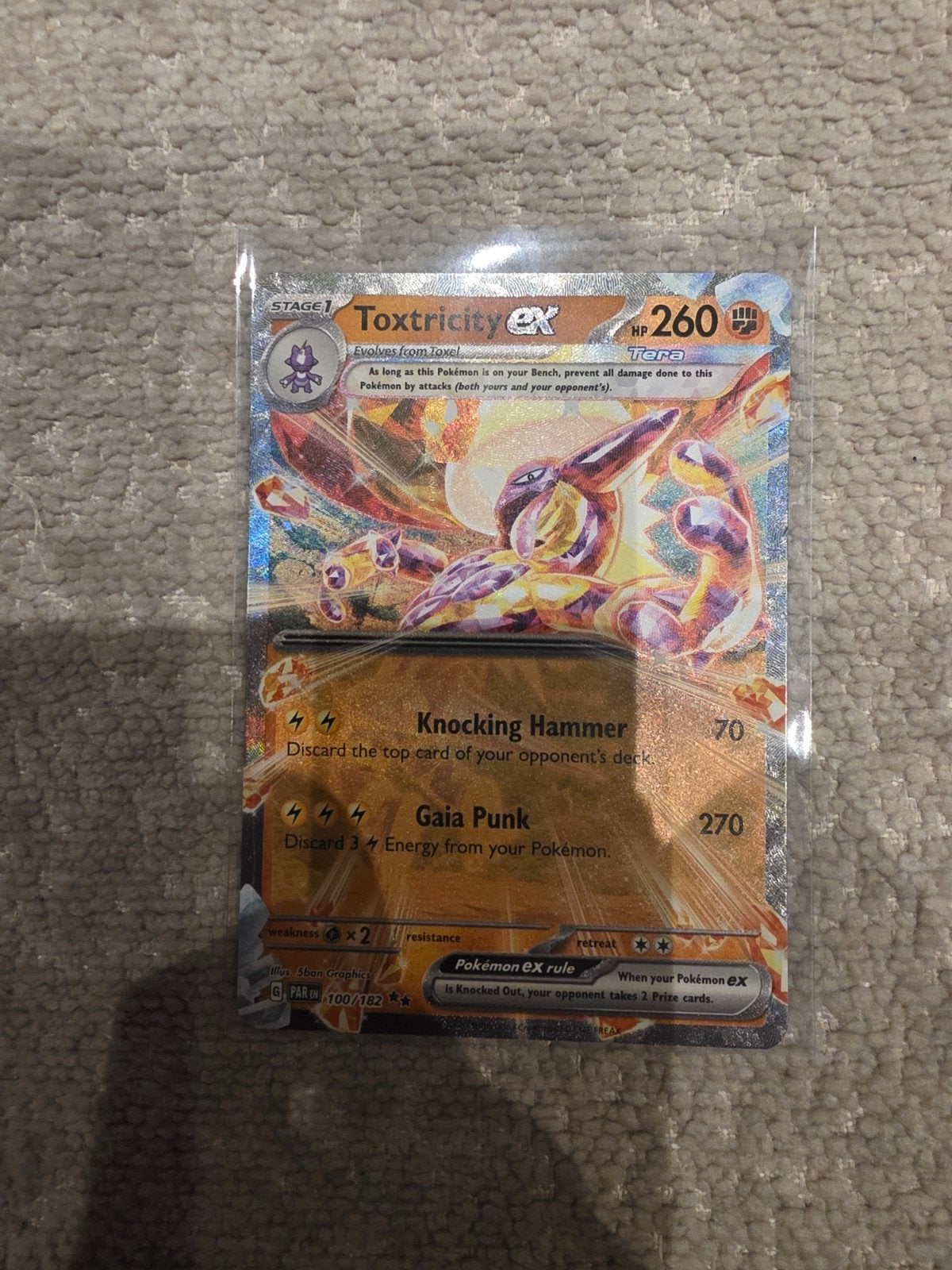 Toxtricity ex (100/182), Ophalen of Verzenden, Zo goed als nieuw, Losse kaart, Foil