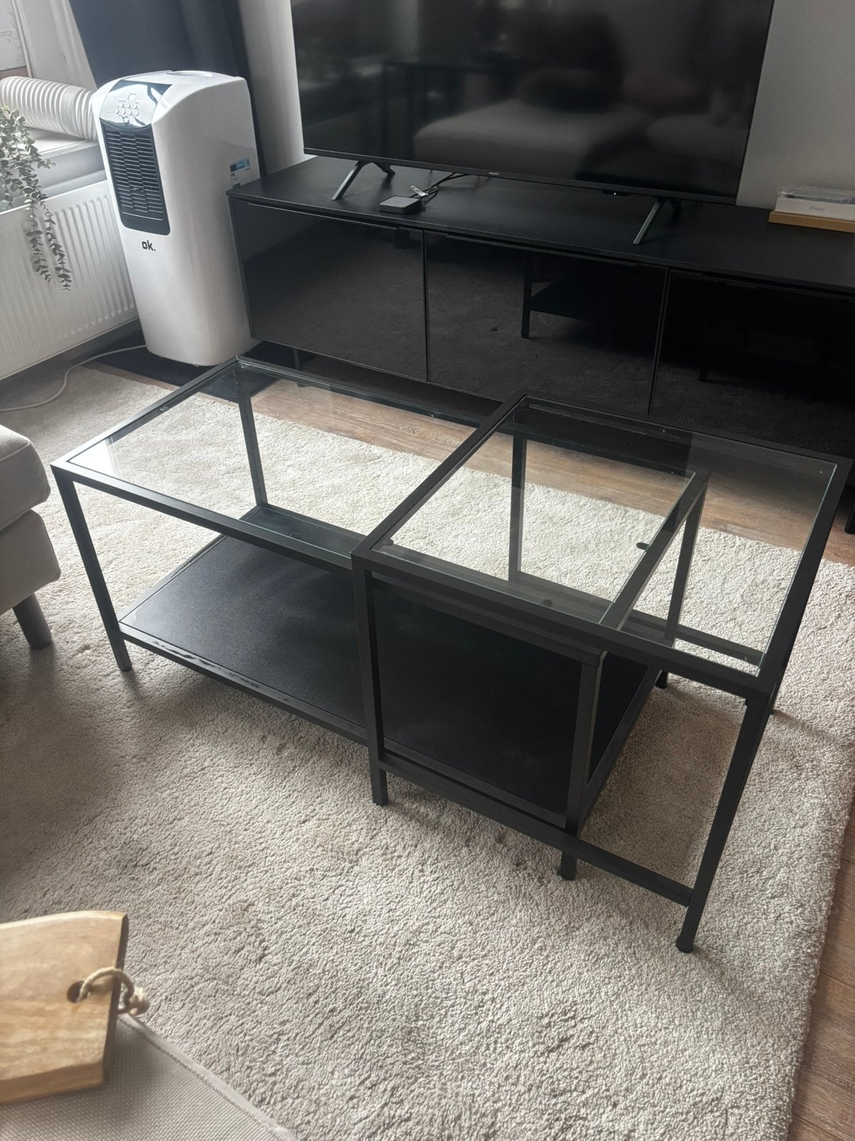 Salontafel (bestaat uit 2 delen), Ophalen, Zo goed als nieuw, Rechthoekig, 50 tot 100 cm