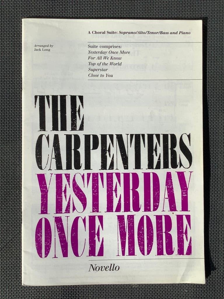 The Carpenters - Yesterday Once More (Choral Suite SATB), Ophalen of Verzenden, Zo goed als nieuw, Artiest of Componist, Koor