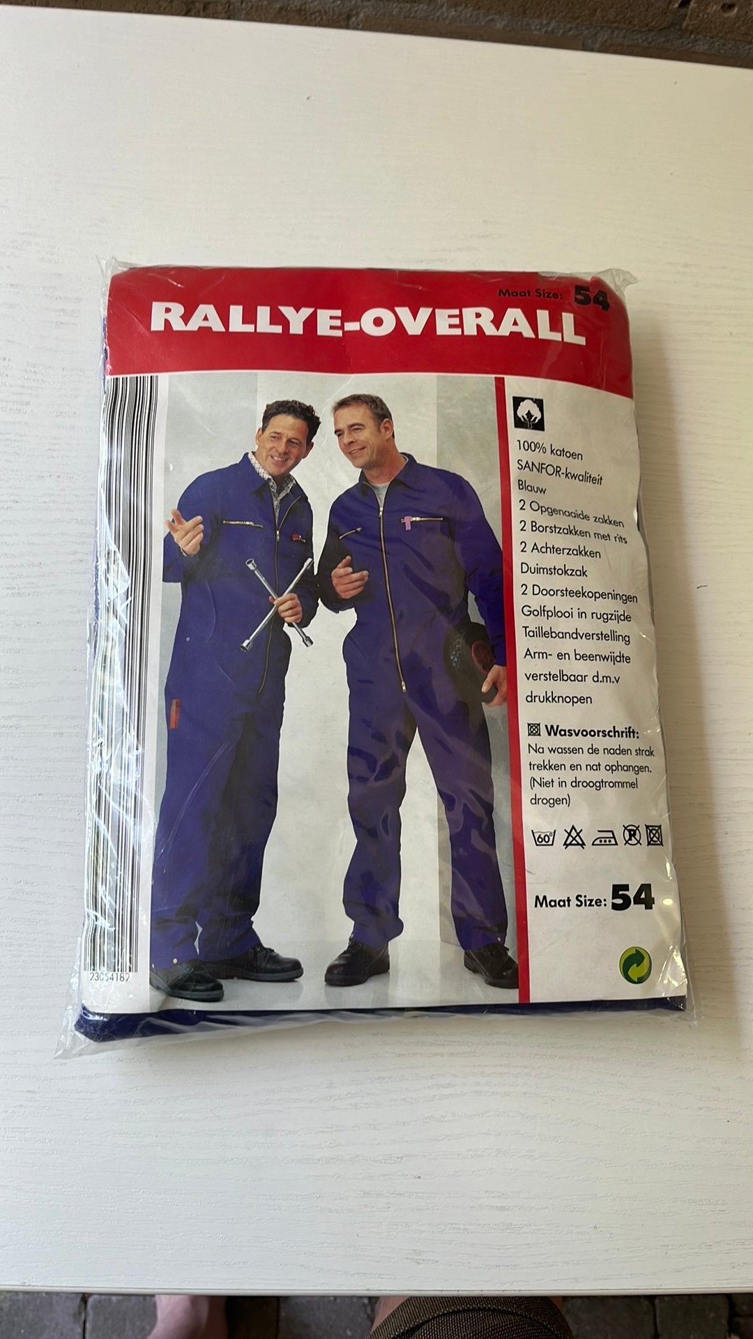 Nieuwe Rallye-overall – Maat 54 – 100% Katoen (Sanfor), Ophalen, Nieuw, Overall