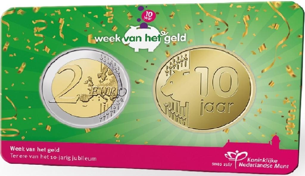 Coincard Nederland 2021 "10 Jaar Week v/h Geld" unc., Ophalen of Verzenden, Overige landen, 2 euro