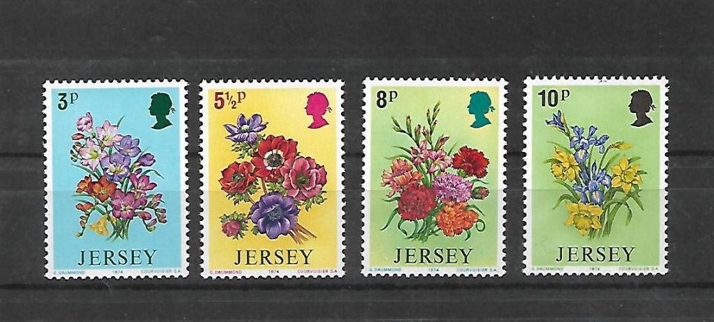 Jersey  Michel nr. 95-98  Postfris, Ophalen, Postfris