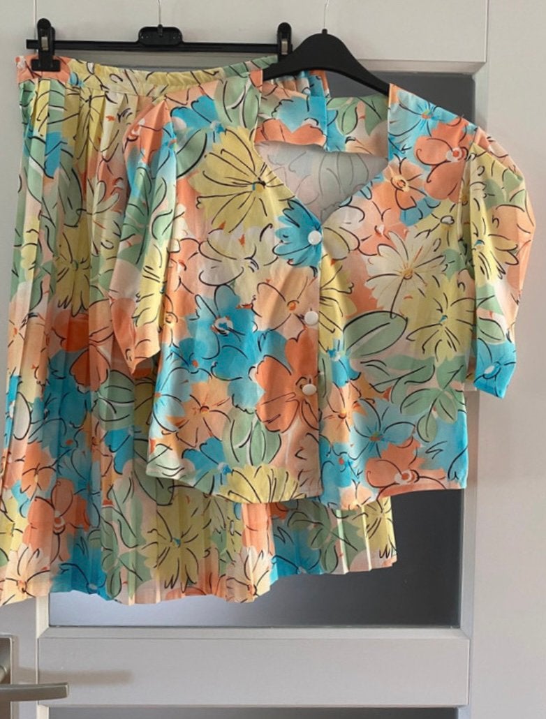 Handmade True Vintage 2-delige set | Maat L/XL (40/42), Ophalen of Verzenden, Zo goed als nieuw, Maat 42/44 (L), Meerkleurig